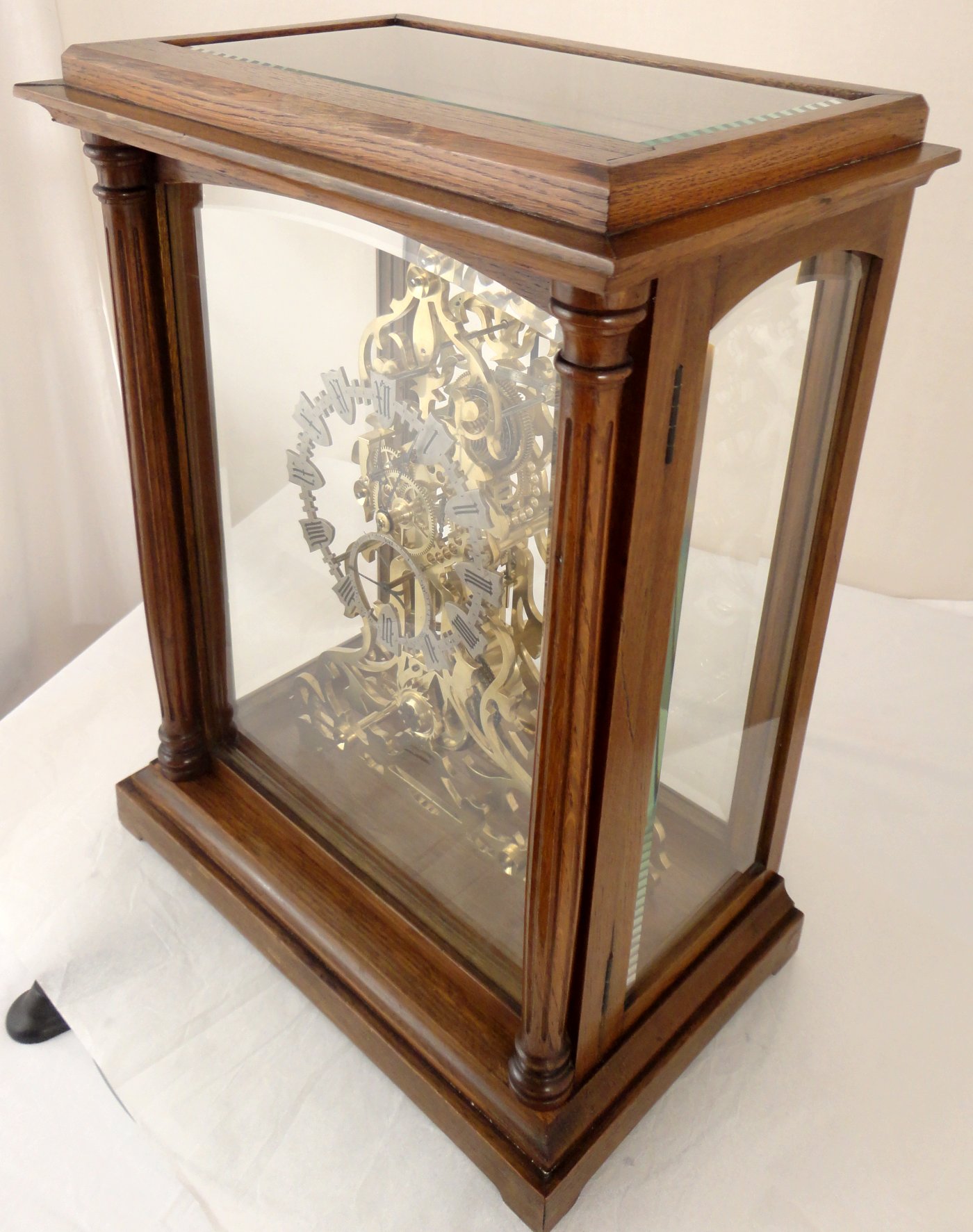 Antique skeleton clock with coup perdu, detented escapement . Evans of Handsworth. Circa 1870